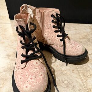 Art Class Pink Floral Kids Boots
